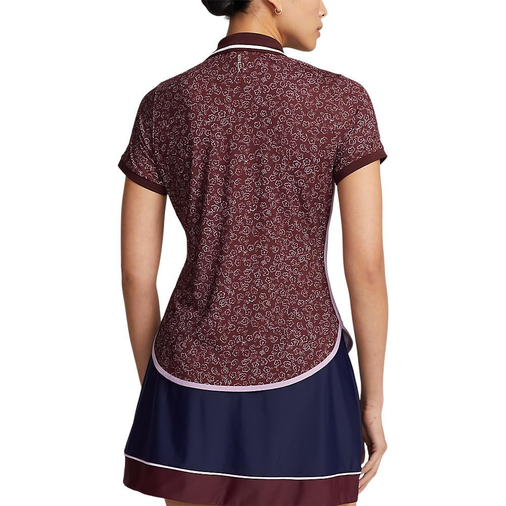 RLX Ralph Lauren Frauen gedruckter Luftstrom -Golf Polo -Hemd - Universität Blumen