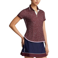 RLX Ralph Lauren Frauen gedruckter Luftstrom -Golf Polo -Hemd - Universität Blumen