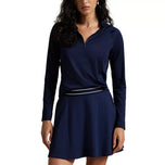 RLX Ralph Lauren 女式 UV 弹力球衣 1/4 拉链高尔夫套头衫 - 精致海军蓝