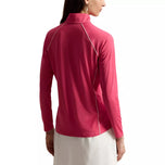 RLX Ralph Lauren Women's UV Stretch Jersey 1/4 Zip Golf Pullover - Hot Pink