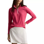 RLX Ralph Lauren Women's UV Stretch Jersey 1/4 Zip Golf Pullover - Hot Pink