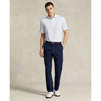 Rlx Ralph Lauren bedrucktes leichter Luftstrom -Performance -Golfhemd - Oxford Blue Geo ordentlich