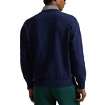 RLX Ralph Lauren Polo Bear 重量级毛圈高尔夫圆领毛衣 - 精致海军蓝
