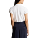 Polo Performance Ralph Lauren Frauen Baumwolle maßgeschneiderte Fit Polo -Hemd - rein weiß