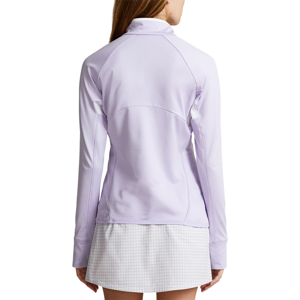 Rlx Ralph Lauren Frauen Trikots -Viertel Zip Golf Pullover - Blume Purpur/Weiß