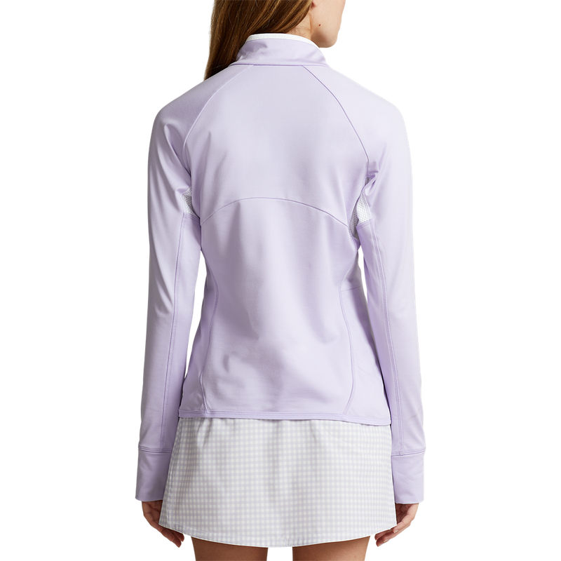 Rlx Ralph Lauren Frauen Trikots -Viertel Zip Golf Pullover - Blume Purpur/Weiß
