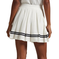 RLX Ralph Lauren 4 -Wege -Stretch -Falten -Golf -Skort - Keramik Weiß/Marine
