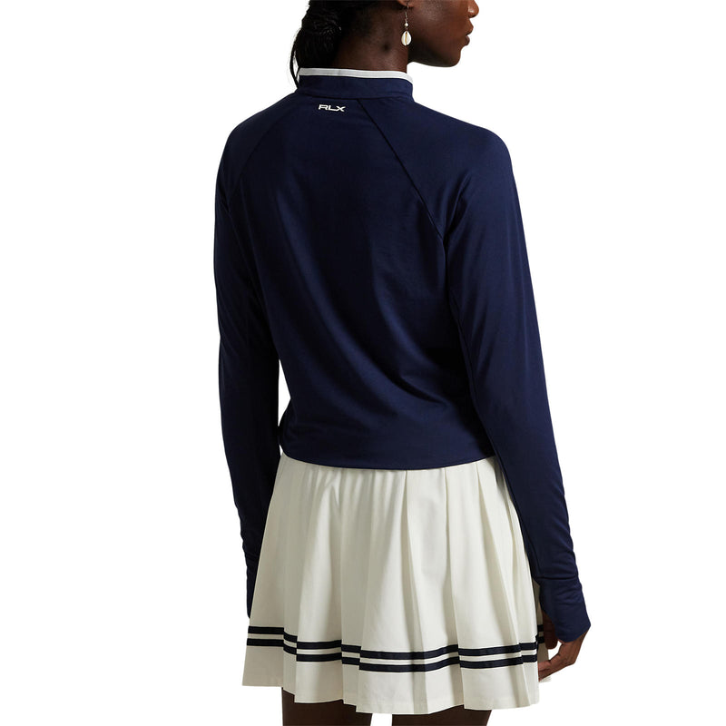 Rlx Ralph Lauren Peached Jersey 1/4 Zip Pullover - Marine/Weiß