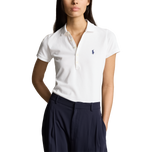 Polo Performance Ralph Lauren Frauen Baumwolle maßgeschneiderte Fit Polo -Hemd - rein weiß