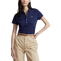 Polo Performance Ralph Lauren Frauen Baumwolle maßgeschneiderte Fit Polo -Hemd - Französische Marine
