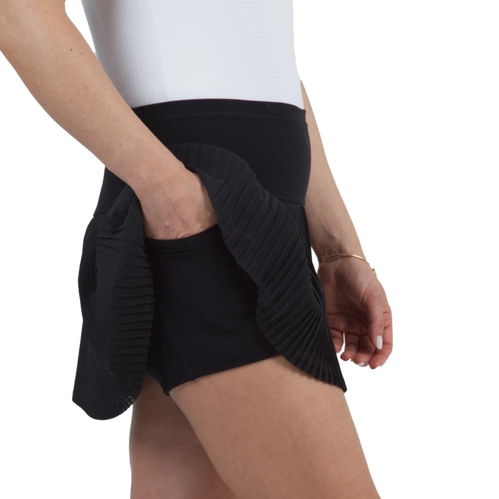 Ibkul Frauen 13 "Solid Mesh Golf Skort - Schwarz