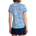 Polo Golf Ralph Lauren Frauen Kurzarm Polo -Hemd - Blauer Künstlerstreifen
