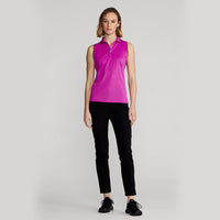 RLX Ralph Lauren Frauen Tour Performance ärmellose Golfhemd - leuchtend Pink