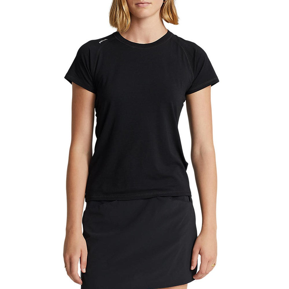Rlx Ralph Lauren Damen -Stretch Crew Tee - Polo Schwarz