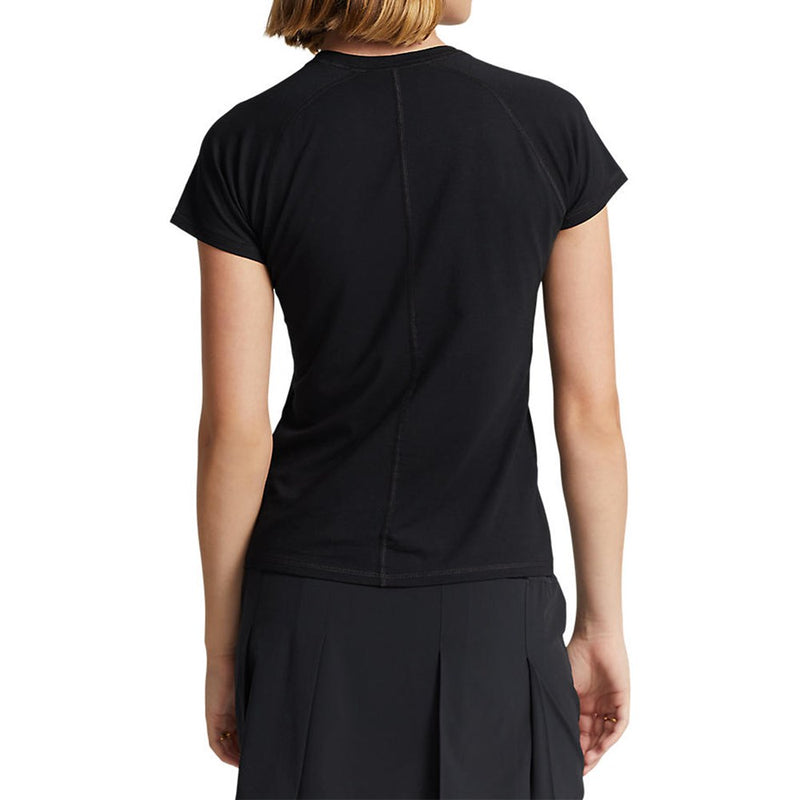 Rlx Ralph Lauren Damen -Stretch Crew Tee - Polo Schwarz