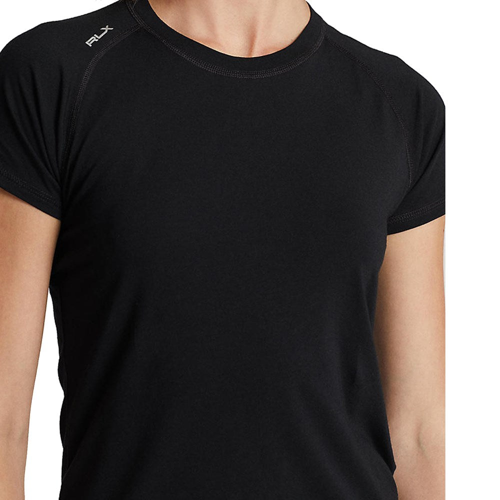 Rlx Ralph Lauren Damen -Stretch Crew Tee - Polo Schwarz