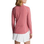 Rlx Ralph Lauren Frauen UV -Jersey 1/4 Reißverschlusspullover - Wüstenrose/reines Weiß