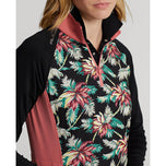 Rlx Ralph Lauren Frauen UV -Jersey 1/4 Zip Pullover - Insel Bambusblumen -Multi