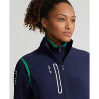 RLX Ralph Lauren Frauentechnologie Terry Full Reißverschluss Golfweste - Französische Marine/Kreuzfahrt Grün
