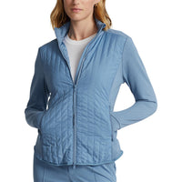 RLX Ralph Lauren Frauen coole Wolle Hybrid Performance Vollzip Jacke - Hatteras Blue