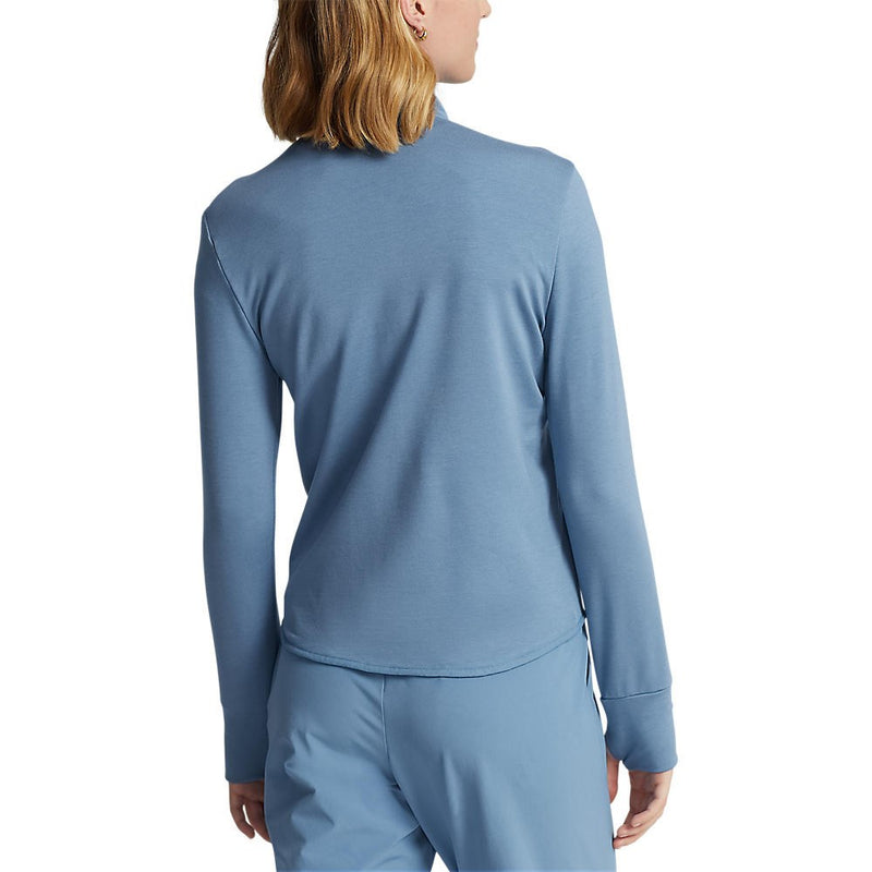 RLX Ralph Lauren Frauen coole Wolle Hybrid Performance Vollzip Jacke - Hatteras Blue