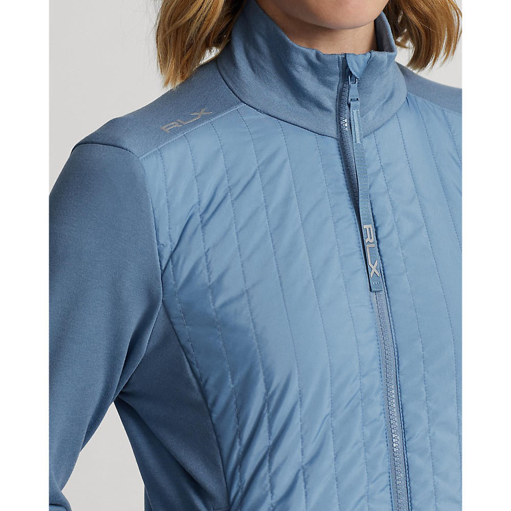 RLX Ralph Lauren Frauen coole Wolle Hybrid Performance Vollzip Jacke - Hatteras Blue