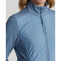 RLX Ralph Lauren Frauen coole Wolle Hybrid Performance Vollzip Jacke - Hatteras Blue
