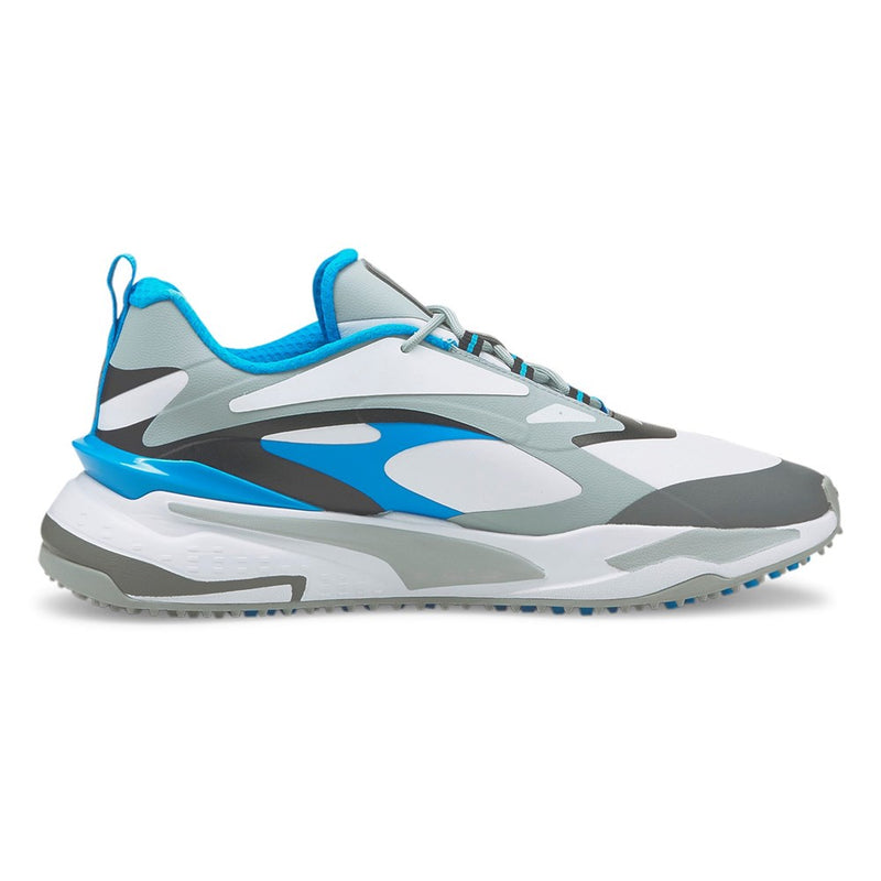 Puma GS -schnelle Stachel -Golfschuhe - Puma White/Steinbruch/Ozean Drive
