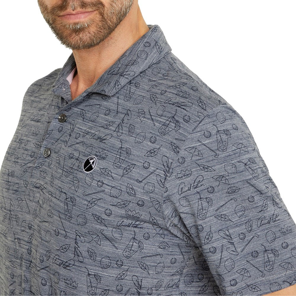 Puma Arnold Palmer CloudSpun King Golf Polo - Marine Blazer Heather
