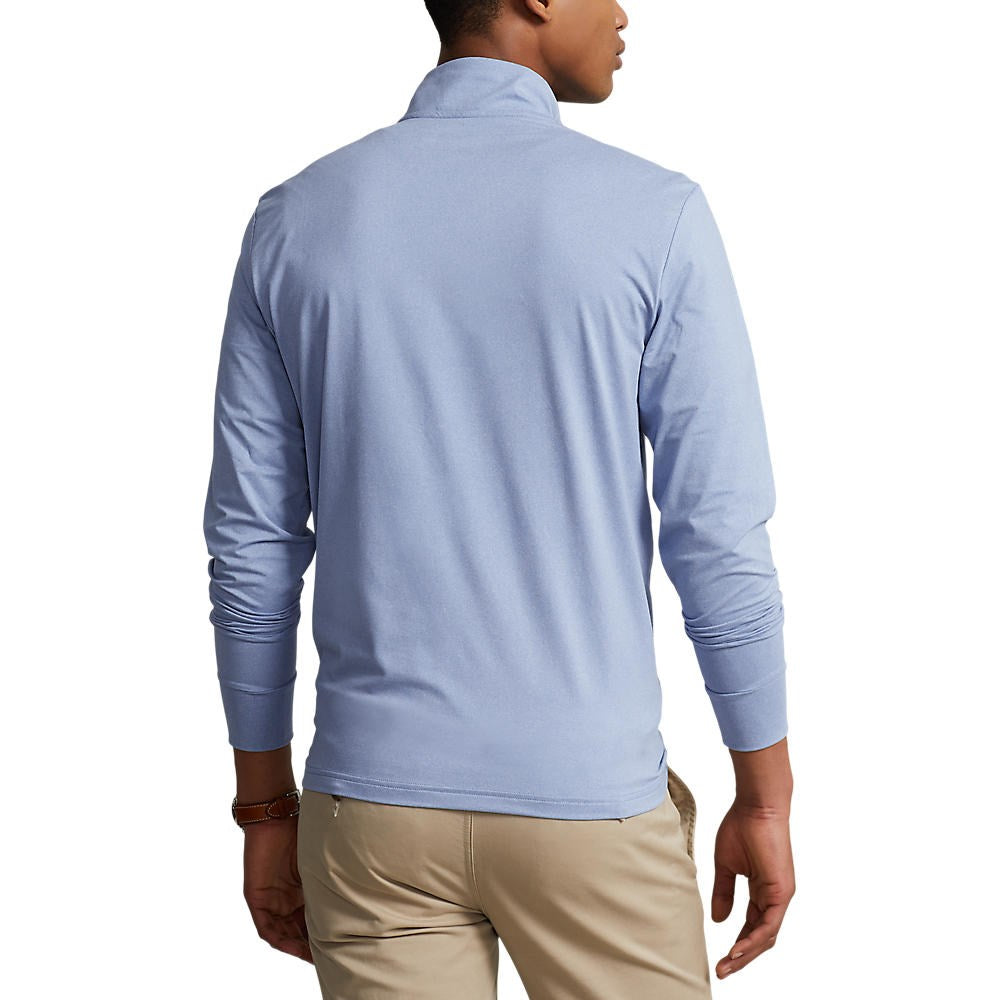 Polo Performance Ralph Lauren Half Zip Peached Jersey - Pulverblau Heather
