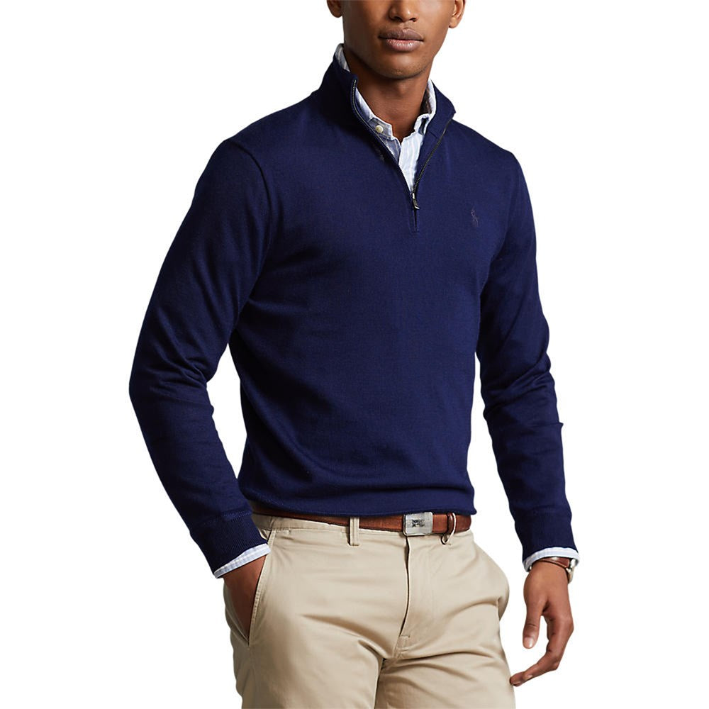Polo -Golf Ralph Lauren Halbzip -Strick - französische Marine