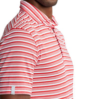 Polo Golf Ralph Lauren Tour Pique Stripe Polo -Hemd - Steuerbord rot/weiß