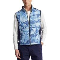 RLX Ralph Lauren Full Reißverschluss Hybrid Golfweste - Französische Marine/Mid Blue Camo