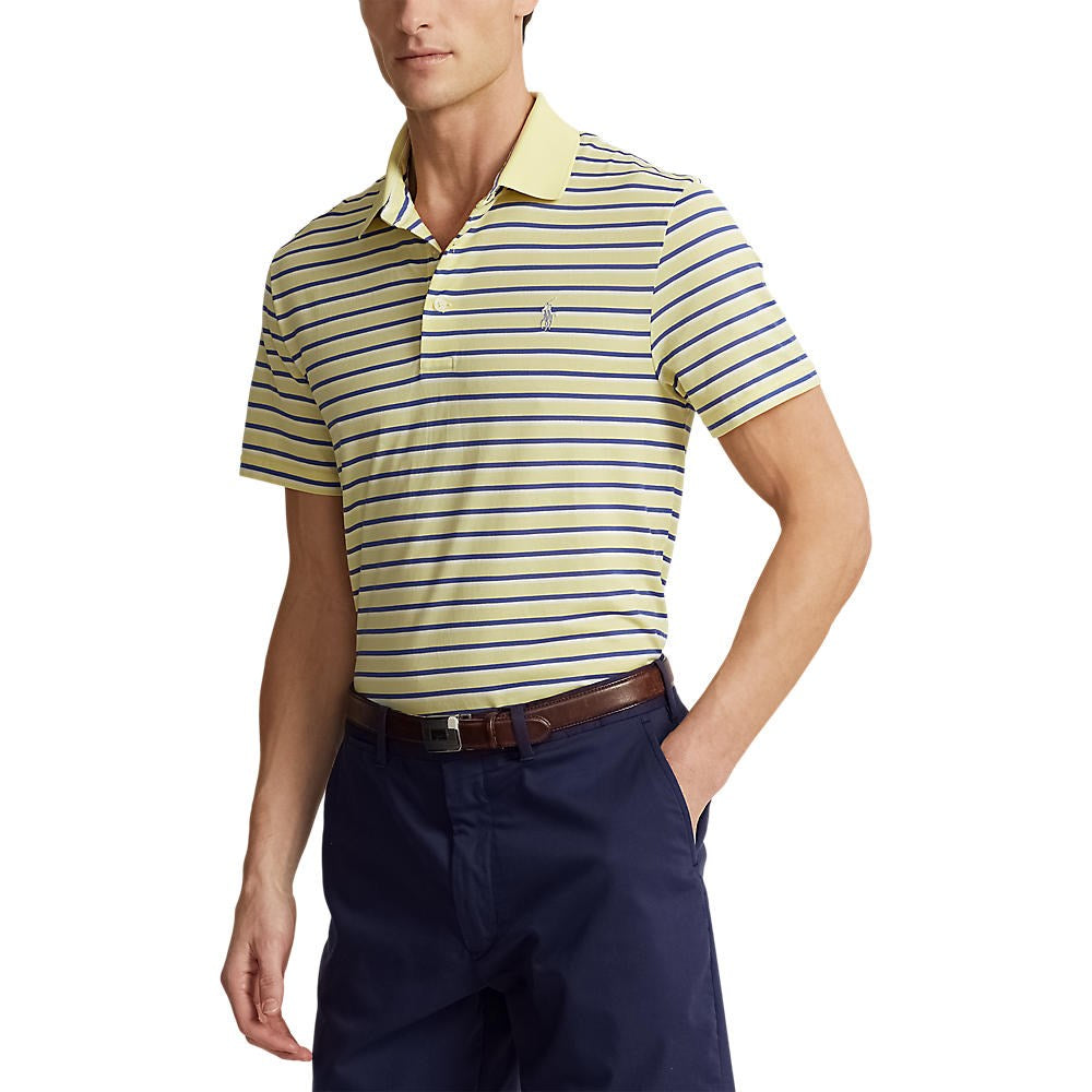Rlx Ralph Lauren Tour Pique Stripe Polo -Hemd - Bristol Yellow Multi
