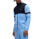 Boss Skaz Full Reißverschluss Baumwollblend Sweatshirt - hellblau