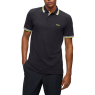 Boss Paddy Cotton Pique Polo - Holzkohle/ Grün