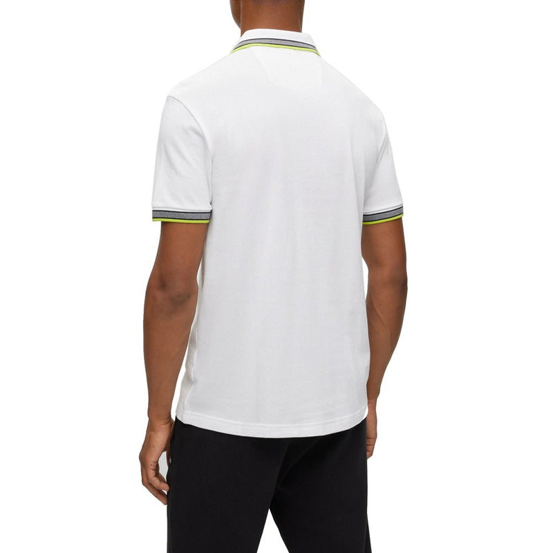 Boss Paddy Cotton Pique Polo - Weiß