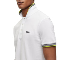 Boss Paddy Cotton Pique Polo - Weiß