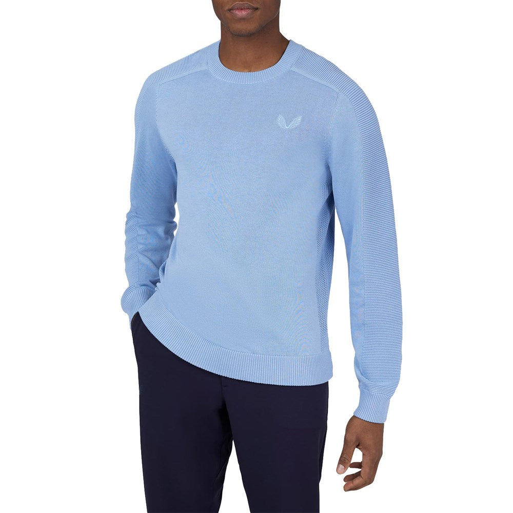Castore Strick Golf Crew Hals - Himmel