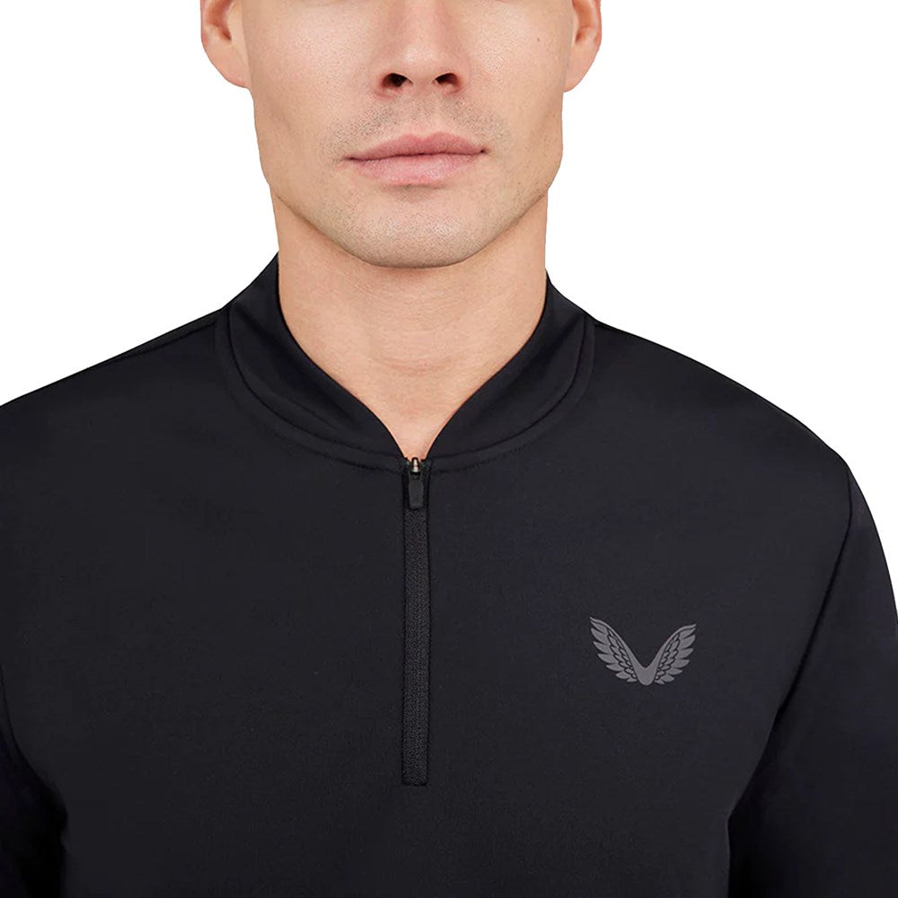 Castore Soft Shell Tech Mesh Golf 1/4 ZIP - Schwarz