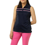 Cross Damen Primus ärmellose Golf Polo - Marine
