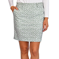 Kjus Frauen -Eis Skort -Druck 16,5 " - Silbernebel/Salbei Grün
