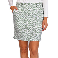 Kjus Frauen -Eis Skort -Druck 16,5 " - Silbernebel/Salbei Grün