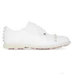 G/Fore Women's Gallivanter Leather Stud Cap Toe Golf Shoes - Stone