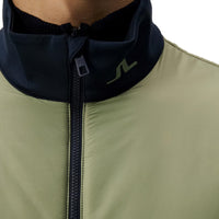 J. Lindeberg Martino Quilt Hybrid Golfweste - Ölgrün