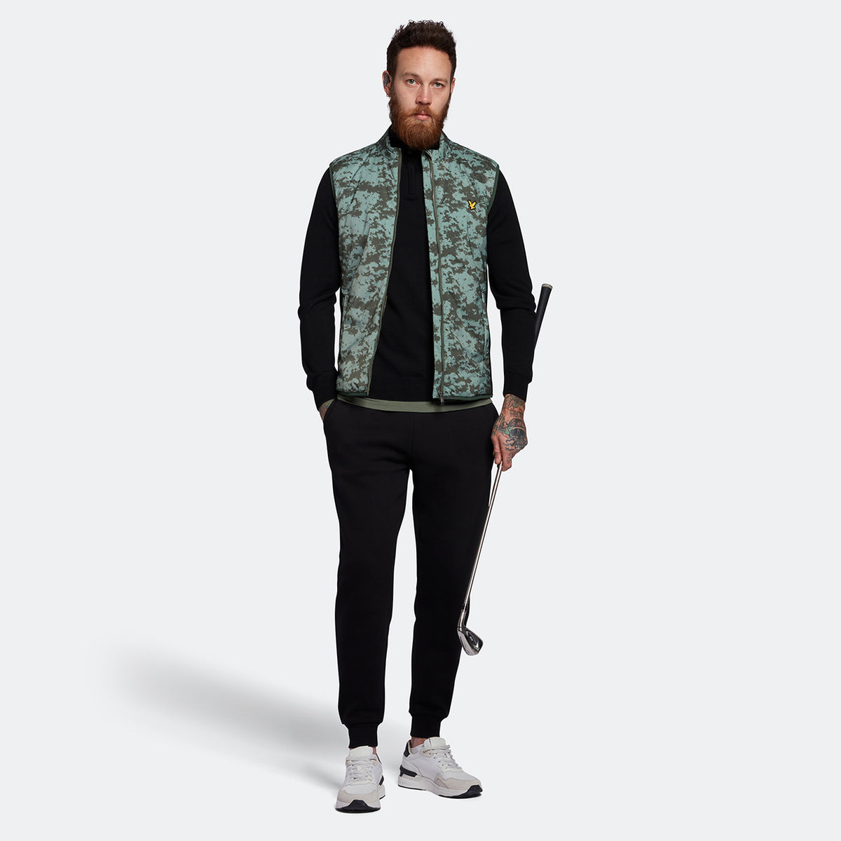 Lyle & Scott Seafoam Gilet - Kaktus grün / stonewall grün