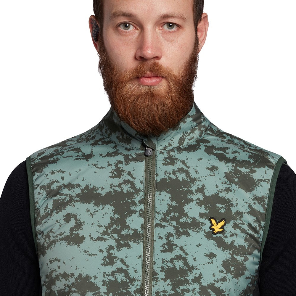 Lyle & Scott Seafoam Gilet - Kaktus grün / stonewall grün