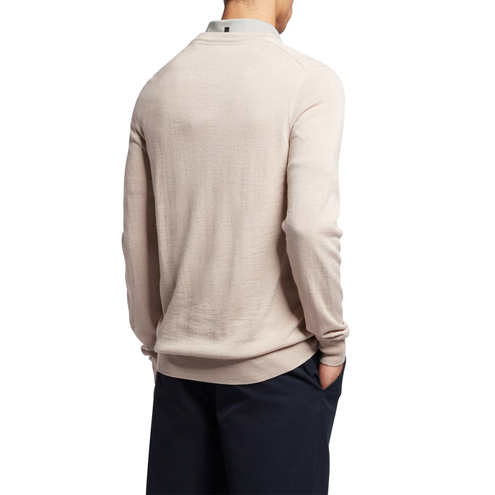 Lyle & Scott Golf Merino Mischung gegen Nackenpullover - Pink Taupe