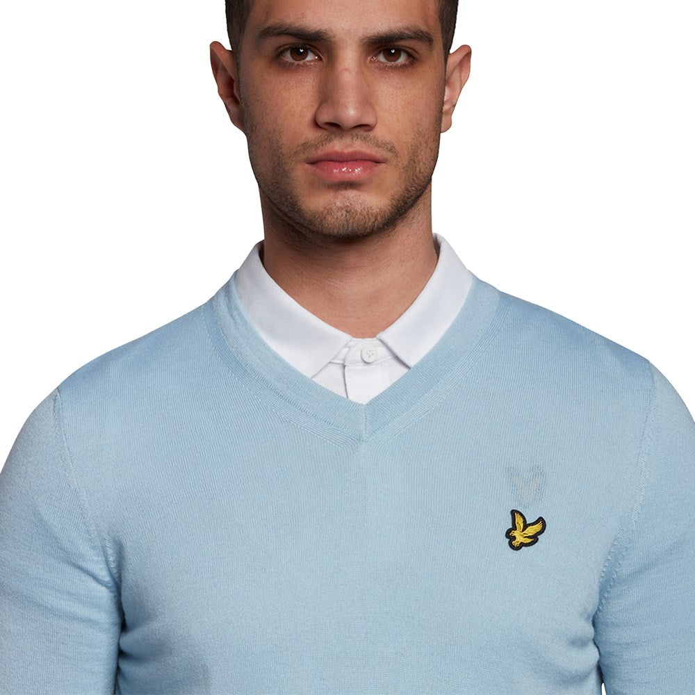 Lyle & Scott Golf Merino Mischung gegen Nackenpullover - Blaues Ufer