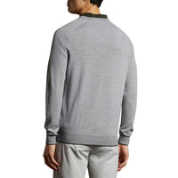 Lyle & Scott Merino Grid Textur gegen Halsspringer - Kieselble